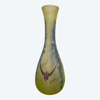 Legras - Grande vaso in vetro smerigliato Art Déco H: 36 cm