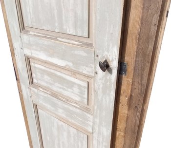 Porte Ancienne De Placard XVIIIème Avec Son Cadre en Chêne