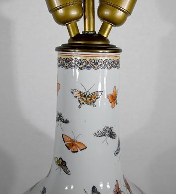 Bedeutende Lampe "Schmetterlinge" aus China Porzellan - 1960