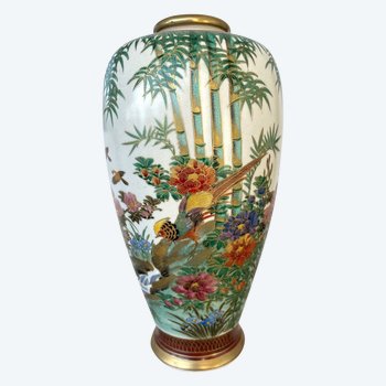 Satsuma - Vase En Porcelaine Du Japon Début 20ème