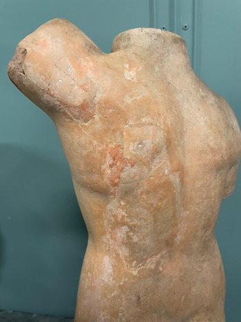 Skulptur Im antiken Stil Torso Der Venus Terrakotta Signiert Henri Martinet