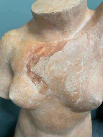 Skulptur Im antiken Stil Torso Der Venus Terrakotta Signiert Henri Martinet