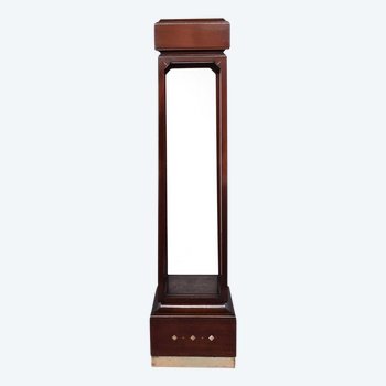 Mahagoni-Kissen und Messing-Intarsien Art-Deco-Periode
