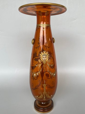 Cristallerie Baccarat - Vaso di cristallo ambrato Fine XIX secolo
