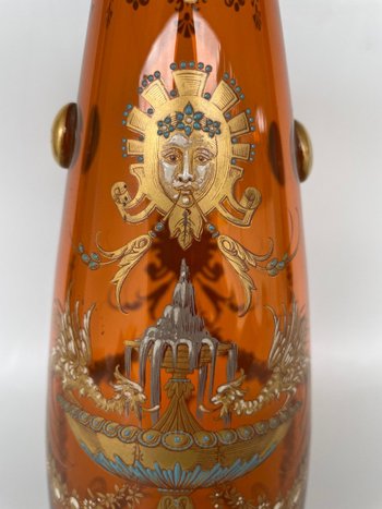 Cristallerie Baccarat - Vaso di cristallo ambrato Fine XIX secolo