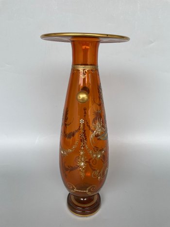 Cristallerie Baccarat - Vaso di cristallo ambrato Fine XIX secolo