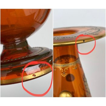 Cristallerie Baccarat - Vaso di cristallo ambrato Fine XIX secolo