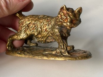 Piccolo gatto Fratin in bronzo