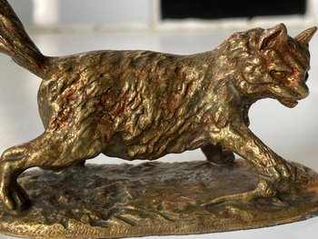 Piccolo gatto Fratin in bronzo
