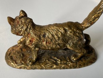 Piccolo gatto Fratin in bronzo