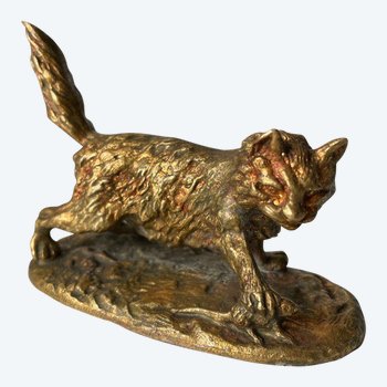 Piccolo gatto Fratin in bronzo