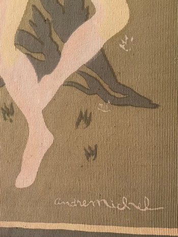 Großes bedrucktes Leinwandbild Ballet de troubadours signiert andrémichel