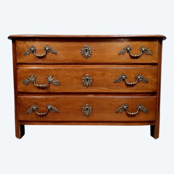  Commode cintrée époque Louis XIV en noyer circa 1720