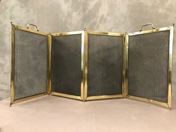 Antique brass fireplace mantel from the 19th century Louis Philippe period