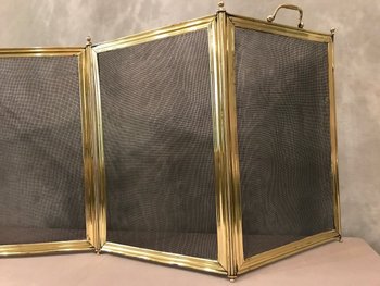 Antique brass fireplace mantel from the 19th century Louis Philippe period