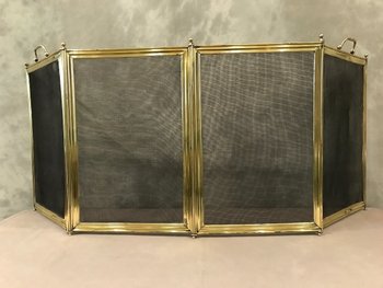 Antique brass fireplace mantel from the 19th century Louis Philippe period