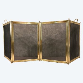 Antique brass fireplace mantel from the 19th century Louis Philippe period