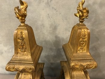 Beautiful Louis XIV Period Andirons 17th