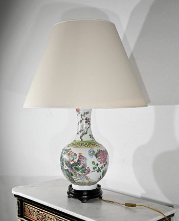 Bedeutende Lampe aus China Porzellan - 1960