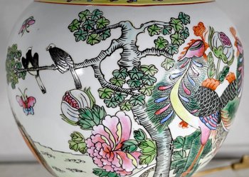 Bedeutende Lampe aus China Porzellan - 1960