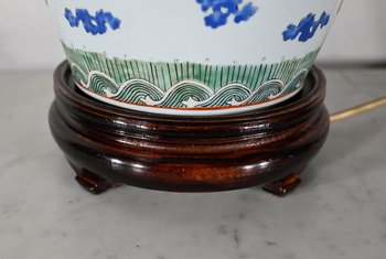 Bedeutende Lampe "Drachen" aus China Porzellan - 1960