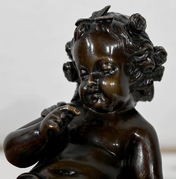 Bronze « Putto à l’Arc » – XIXe