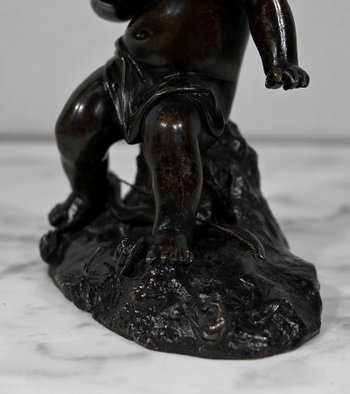 Bronze « Putto à l’Arc » – XIXe