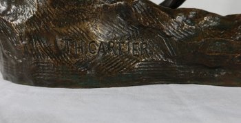 Important Bronze « Le Berger » de T-F. Cartier – Début XXe
