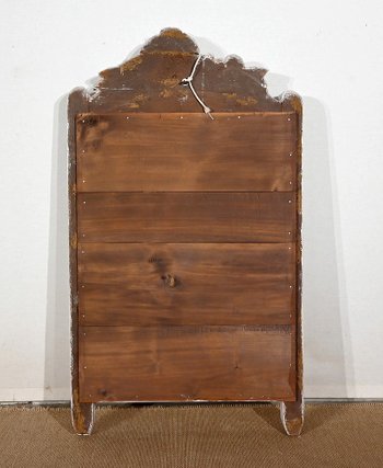 Glace à fronton en Bois doré, style Louis XVI – Début XXe