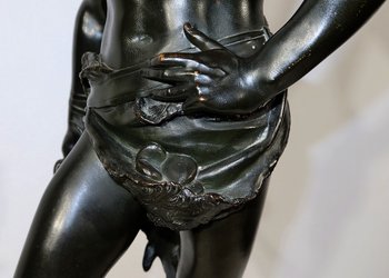 Important Bronze " David ", by A. Gaudez - End of XIXth century