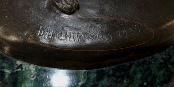 Importante bronzo "La dama con il levriero" dopo D. Chiparus - XX secolo