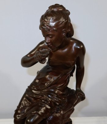 Bronzo "La Source", di M. Moreau - Metà del XIX secolo