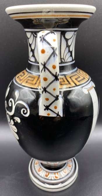 VASO GRECO IN CERAMICA SMALTATA