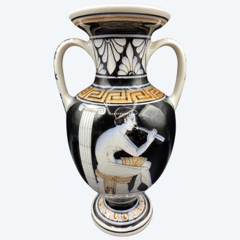 VASO GRECO IN CERAMICA SMALTATA