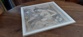 Grey pencil drawing/ The death of Cleopatra