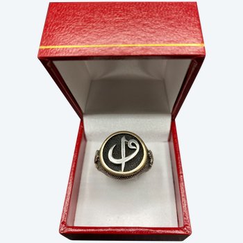 SIGNET RING IN SILVER AND VERMEIL