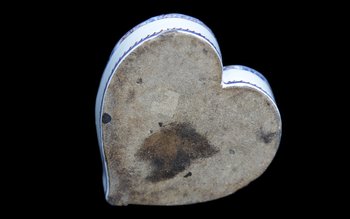 18th century earthenware inkwell