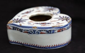 18th century earthenware inkwell
