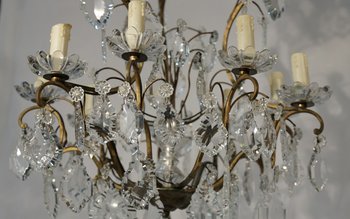 Lampadario con pendenti del XIX secolo