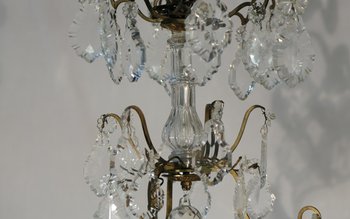 Lampadario con pendenti del XIX secolo