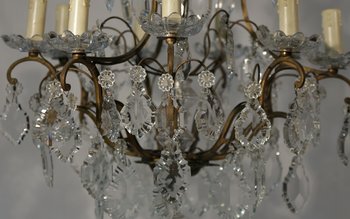 Lampadario con pendenti del XIX secolo