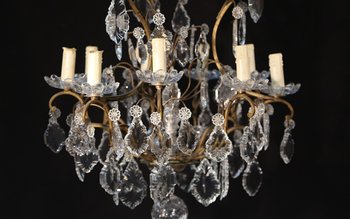 Lampadario con pendenti del XIX secolo