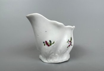 A Late 18thc Caughley Polychrome low Chelsea Ewer c.1790
