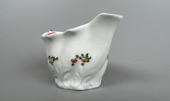 A Late 18thc Caughley Polychrome low Chelsea Ewer c.1790