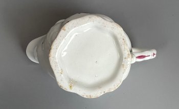 A Late 18thc Caughley Polychrome low Chelsea Ewer c.1790