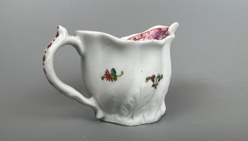 A Late 18thc Caughley Polychrome low Chelsea Ewer c.1790