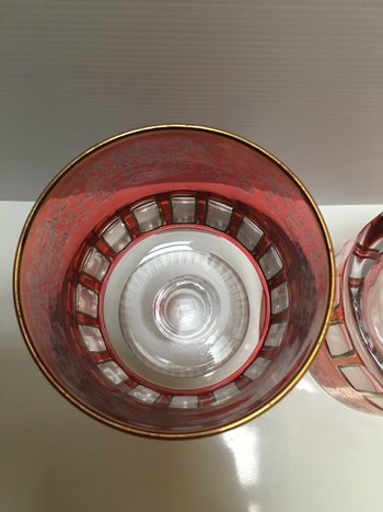 Pair of BOHEMIAN crystal vase