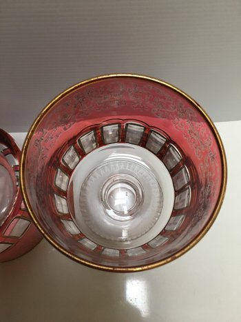 Pair of BOHEMIAN crystal vase