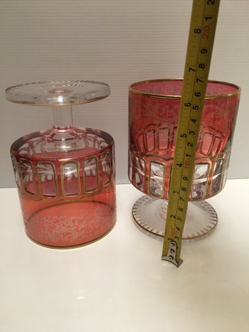 Pair of BOHEMIAN crystal vase