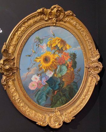important pair of pastels XIX° in their gilded frame